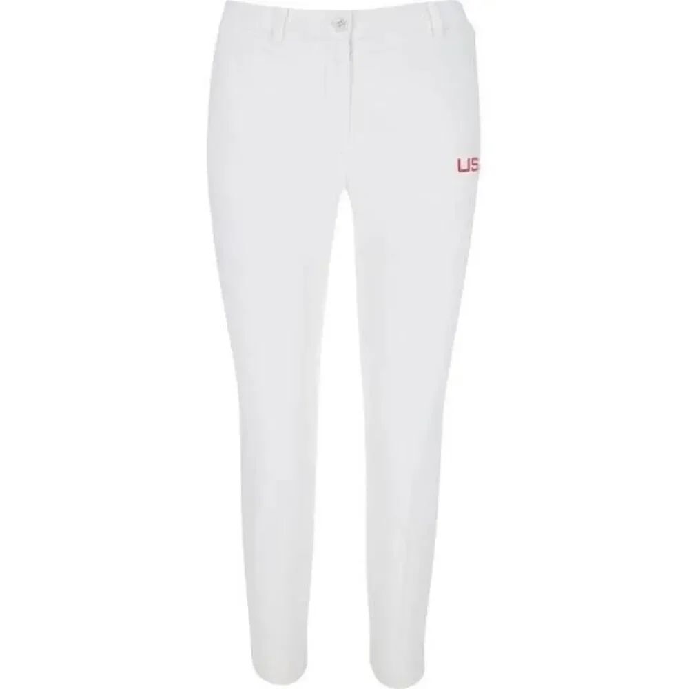 J. Lindeberg NWT Pia Mid-Rise Stretch-Twill Golf Pants White Size 26